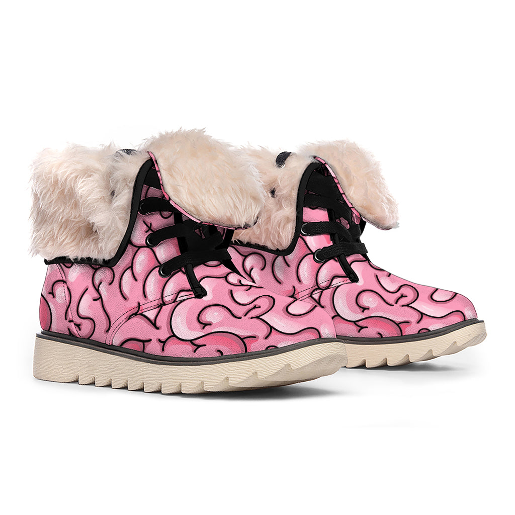 Halloween Zombie Brain Print Winter Boots