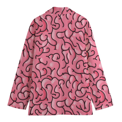Halloween Zombie Brain Print Women's Blazer