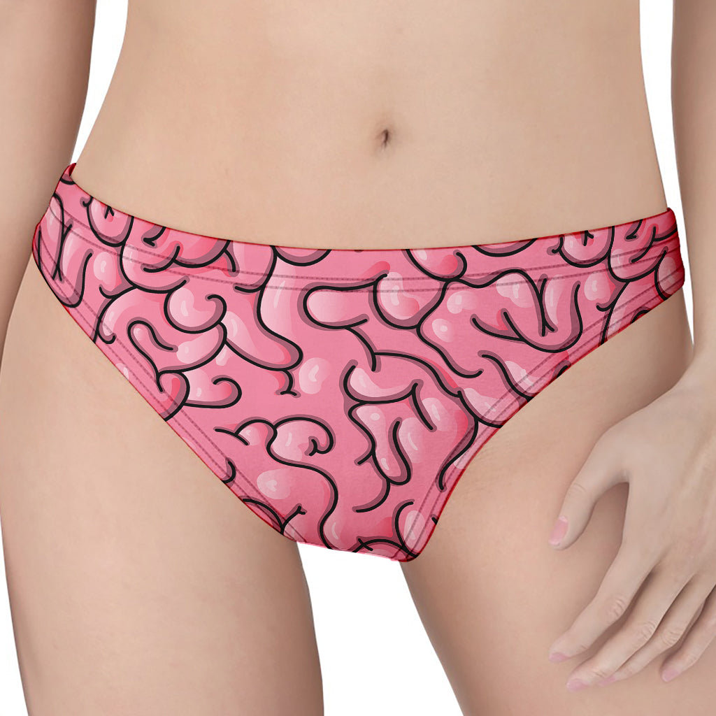 Halloween Zombie Brain Print Women's Thong