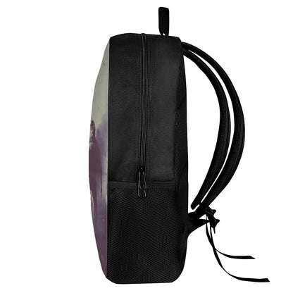 Halloween Zombie Crowd Print 17 Inch Backpack