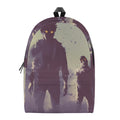 Halloween Zombie Crowd Print School Backpack