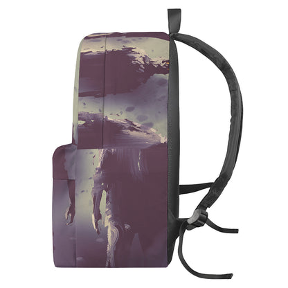 Halloween Zombie Crowd Print Backpack