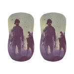 Halloween Zombie Crowd Print Bar Stool Covers