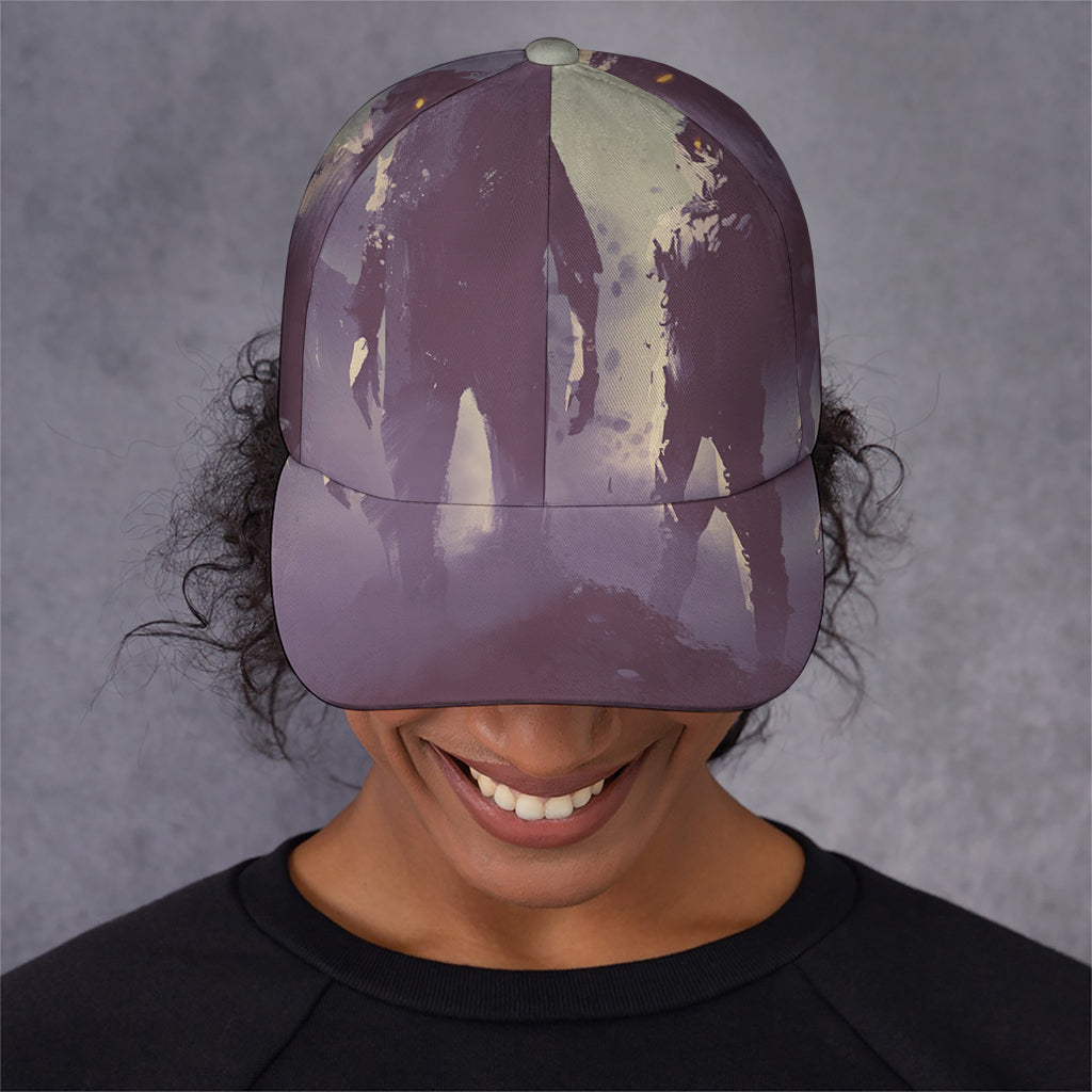 Halloween Zombie Crowd Print Baseball Cap