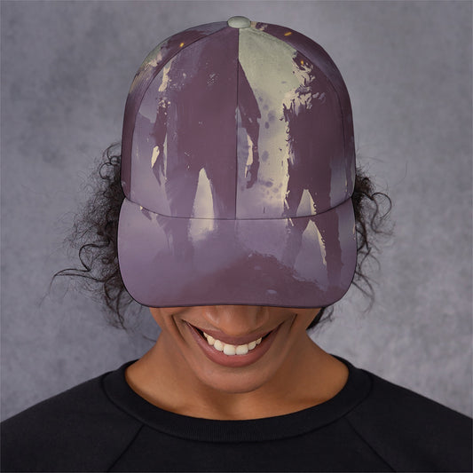 Halloween Zombie Crowd Print Baseball Cap