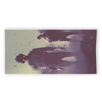 Halloween Zombie Crowd Print Beach Towel