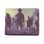 Halloween Zombie Crowd Print Bifold Wallet