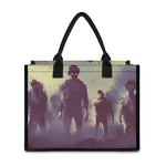 Halloween Zombie Crowd Print Canvas Tote Bag
