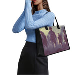 Halloween Zombie Crowd Print Canvas Tote Bag