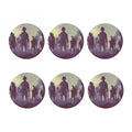 Halloween Zombie Crowd Print Coaster Set