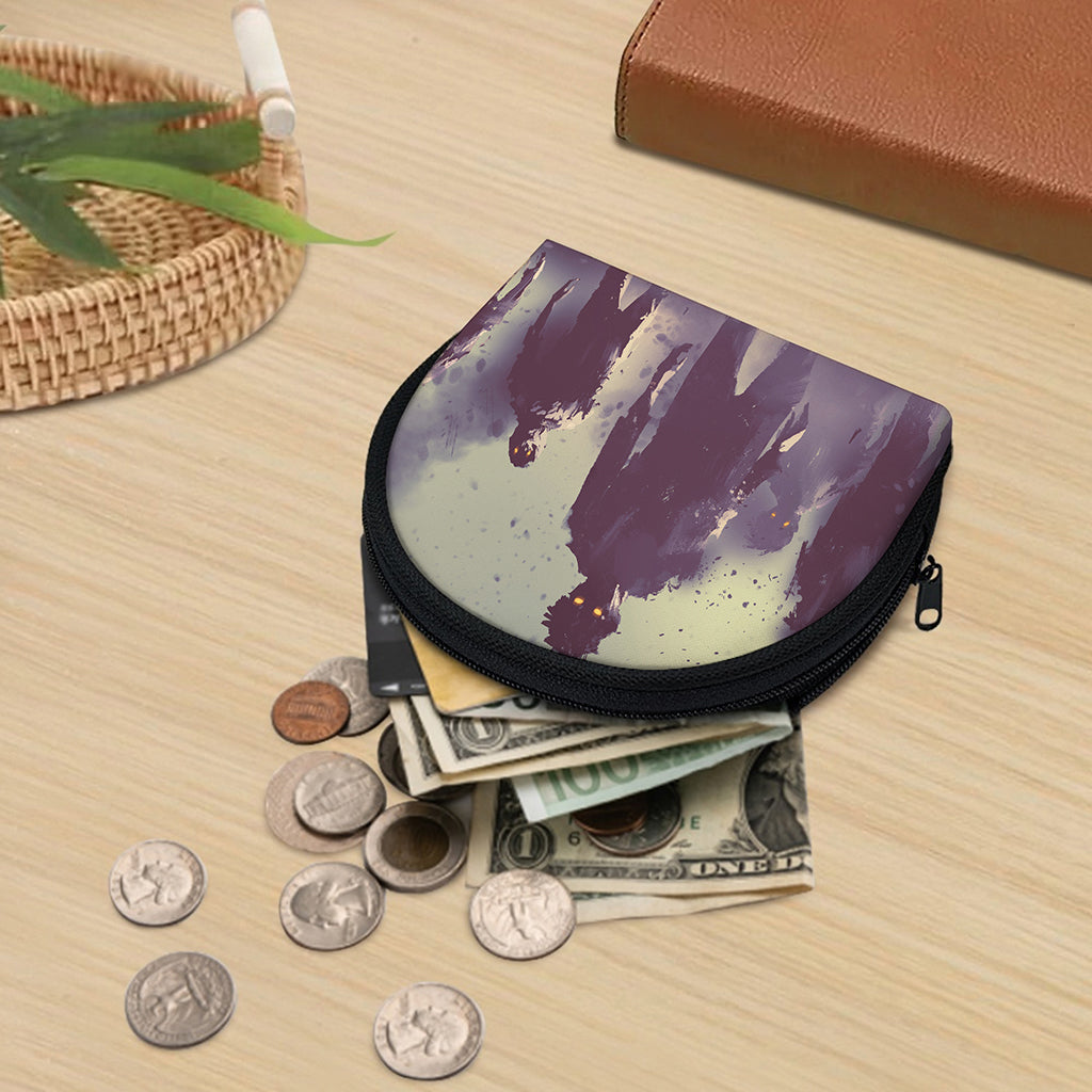 Halloween Zombie Crowd Print Coin Purse