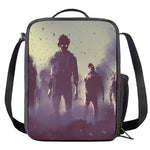 Halloween Zombie Crowd Print Crossbody Lunch Bag