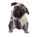 Halloween Zombie Crowd Print Dog Zip Up Hoodie