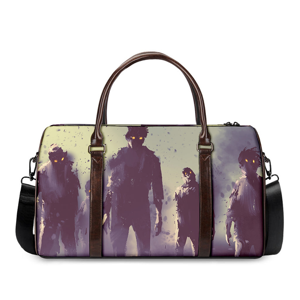 Halloween Zombie Crowd Print Duffle Bag