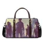 Halloween Zombie Crowd Print Duffle Bag