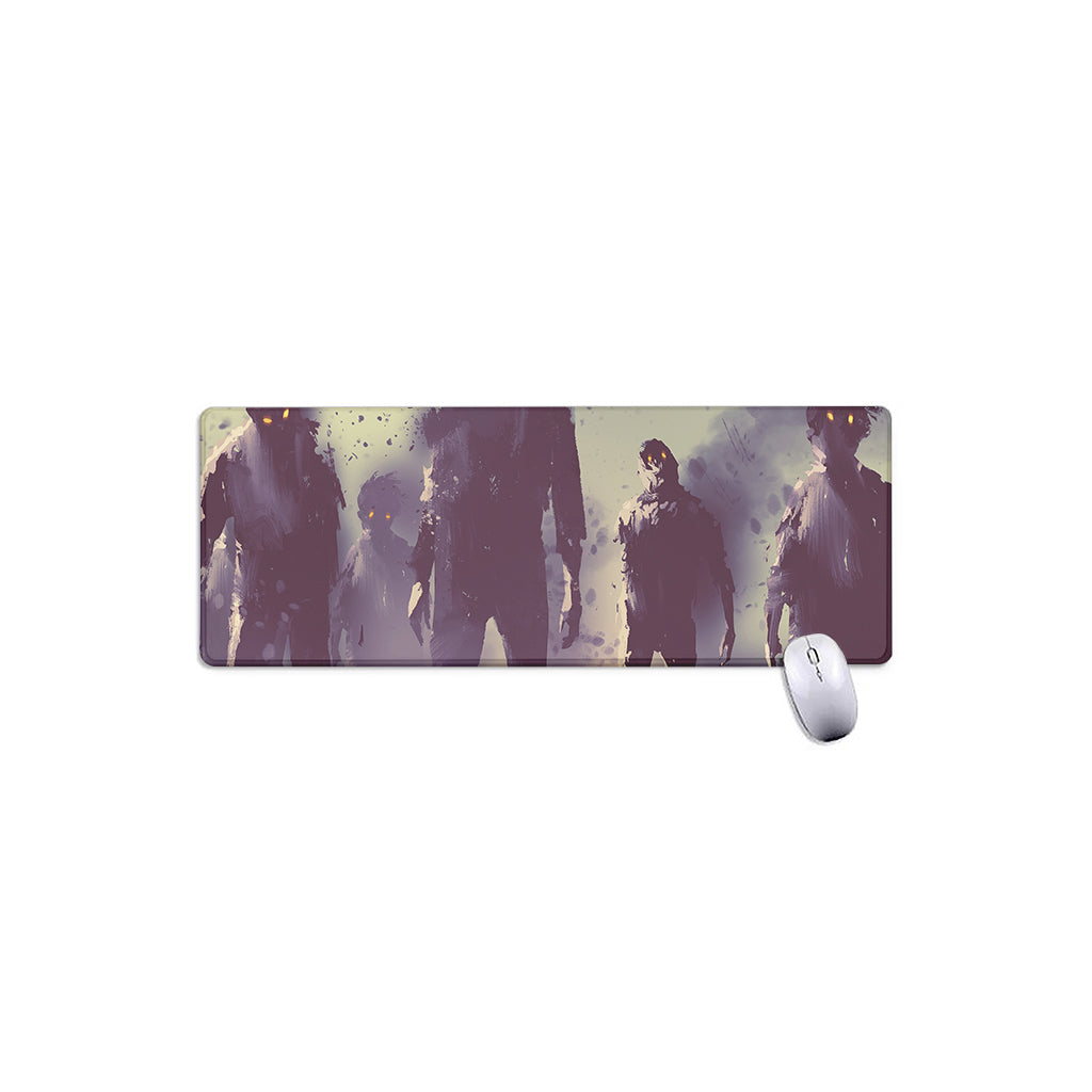 Halloween Zombie Crowd Print Extended Mouse Pad