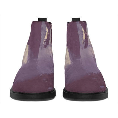 Halloween Zombie Crowd Print Flat Ankle Boots