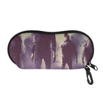 Halloween Zombie Crowd Print Glasses Case