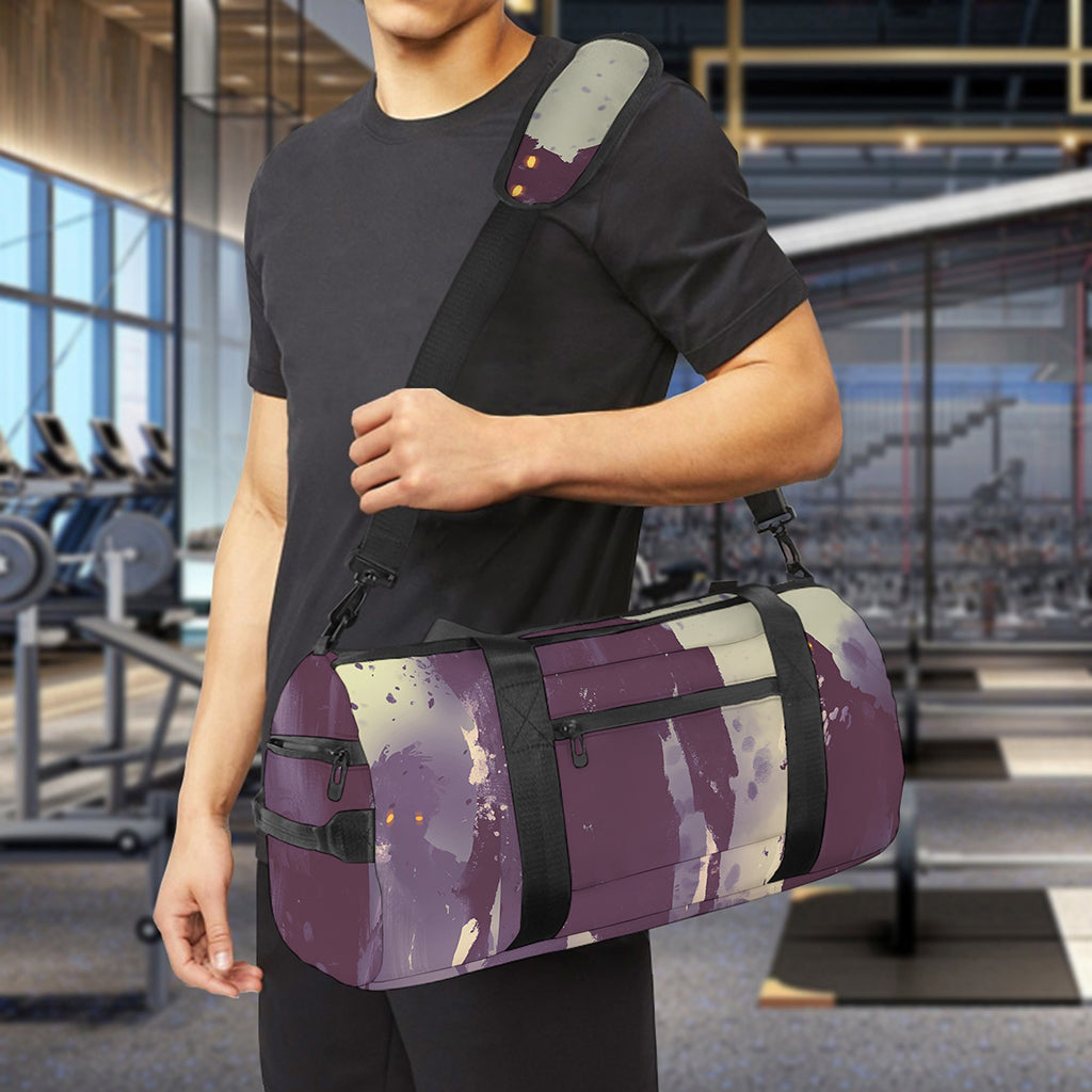 Halloween Zombie Crowd Print Gym Bag