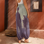 Halloween Zombie Crowd Print Harem Pants