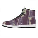 Halloween Zombie Crowd Print High Top Leather Sneakers