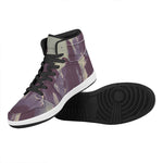 Halloween Zombie Crowd Print High Top Leather Sneakers
