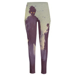 Halloween Zombie Crowd Print High-Waisted Pocket Leggings