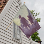 Halloween Zombie Crowd Print House Flag