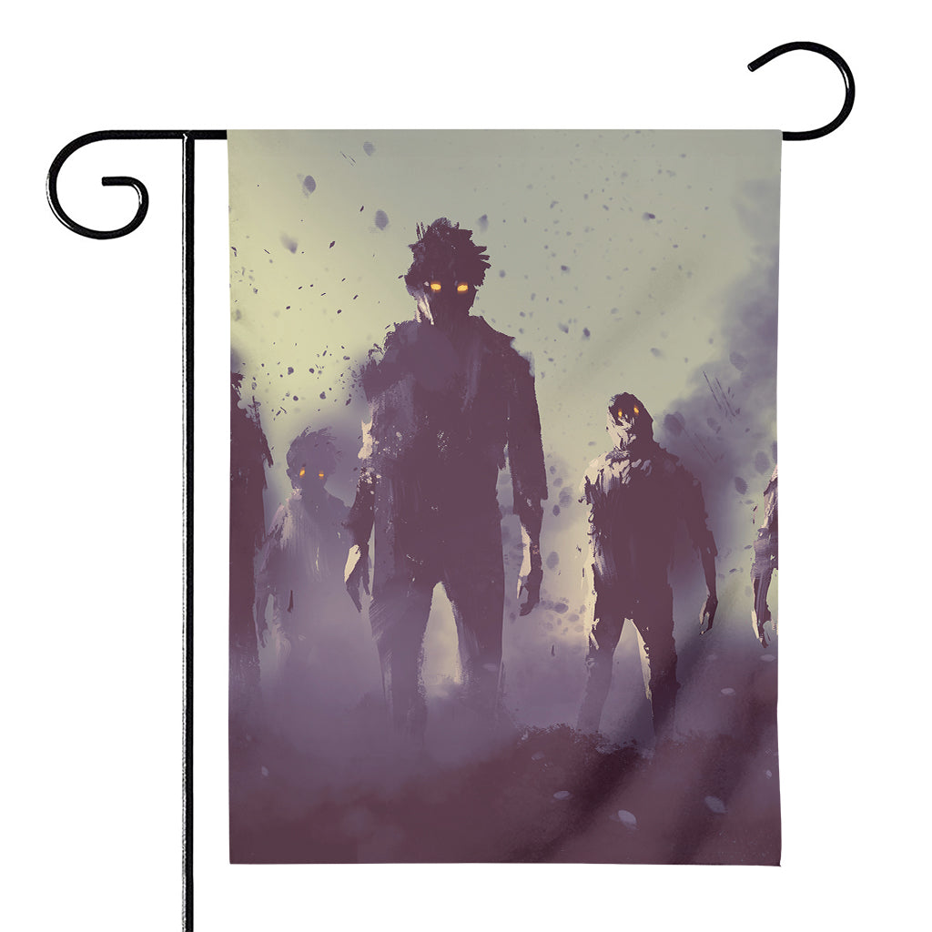 Halloween Zombie Crowd Print House Flag