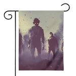 Halloween Zombie Crowd Print House Flag