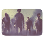 Halloween Zombie Crowd Print Indoor Door Mat