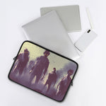 Halloween Zombie Crowd Print Laptop Sleeve