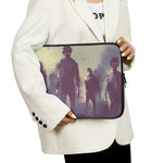 Halloween Zombie Crowd Print Laptop Sleeve