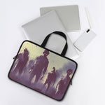 Halloween Zombie Crowd Print Laptop Sleeve With Handle