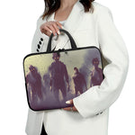 Halloween Zombie Crowd Print Laptop Sleeve With Handle