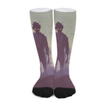 Halloween Zombie Crowd Print Long Socks
