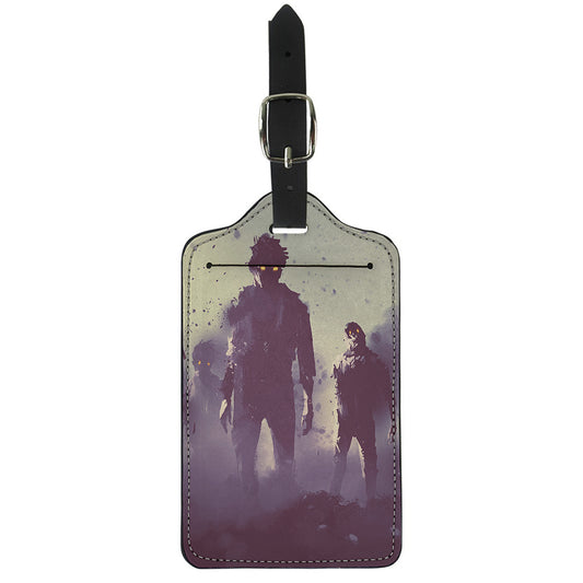 Halloween Zombie Crowd Print Luggage Tag