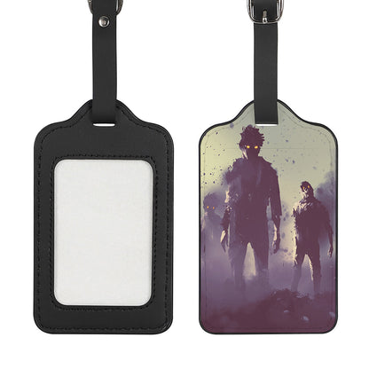 Halloween Zombie Crowd Print Luggage Tag