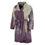Halloween Zombie Crowd Print Men's Bathrobe