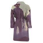 Halloween Zombie Crowd Print Men's Bathrobe