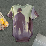 Halloween Zombie Crowd Print Men's Bodysuit