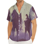 Halloween Zombie Crowd Print Men's Deep V-Neck Shirt