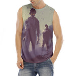Halloween Zombie Crowd Print Men's Fitness Tank Top
