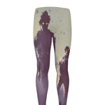 Halloween Zombie Crowd Print Men's leggings