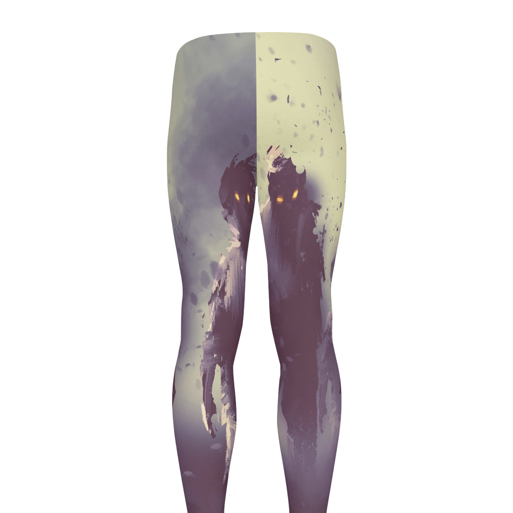 Halloween Zombie Crowd Print Men's leggings