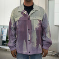Halloween Zombie Crowd Print Men's Shirt Jacket