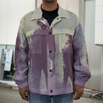 Halloween Zombie Crowd Print Men's Shirt Jacket