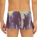 Halloween Zombie Crowd Print Men's Short Boxer Briefs