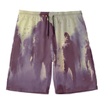 Halloween Zombie Crowd Print Men's Swim Trunks