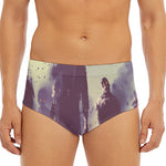 Halloween Zombie Crowd Print Men's Triangle Swim Briefs
